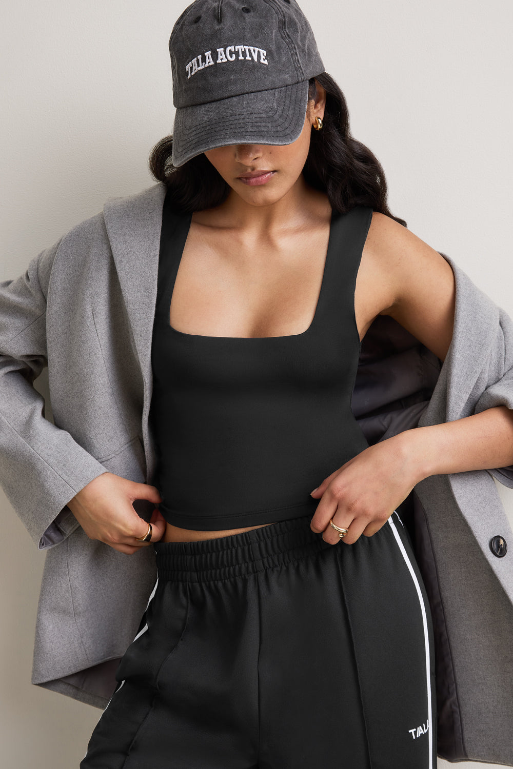 365 Square Neck Vest - Shadow Black – TALA