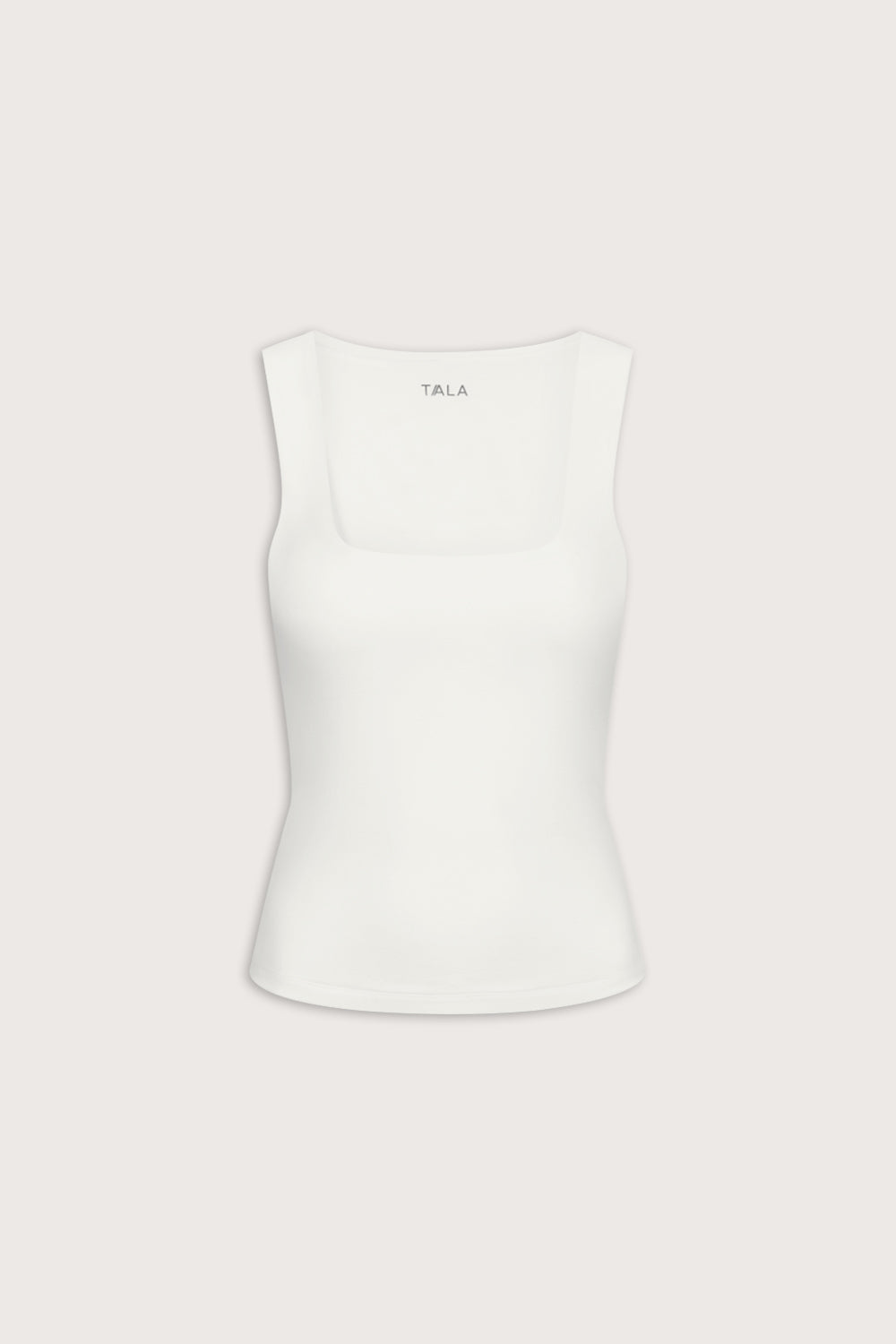 365 Square Neck Vest - Coconut Milk