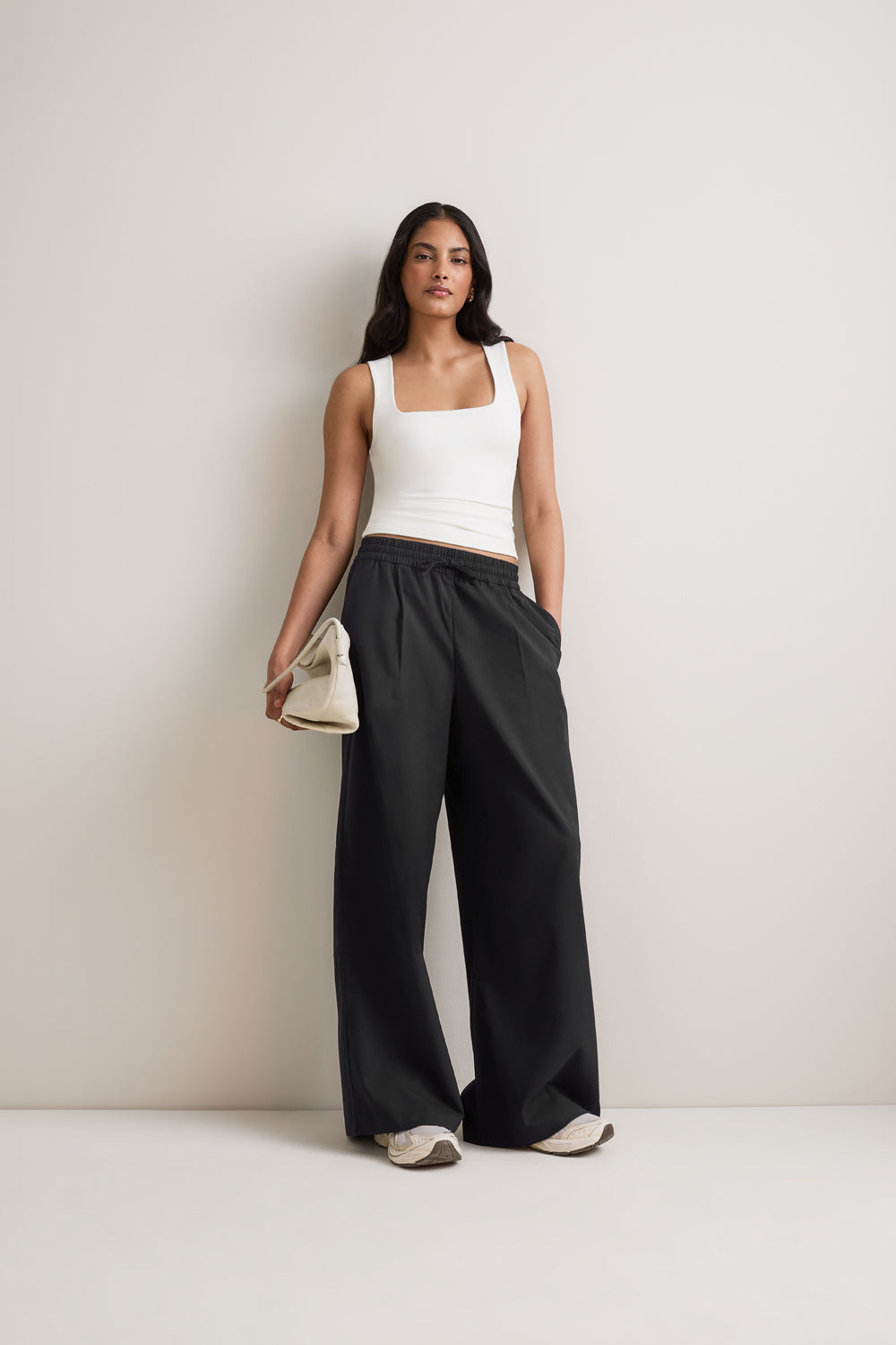 365 Square Neck Vest - Coconut Milk