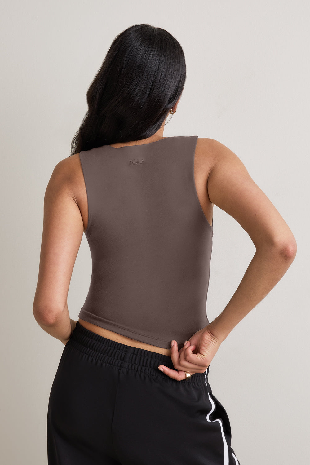 365 Square Neck Vest - Mocha Brown
