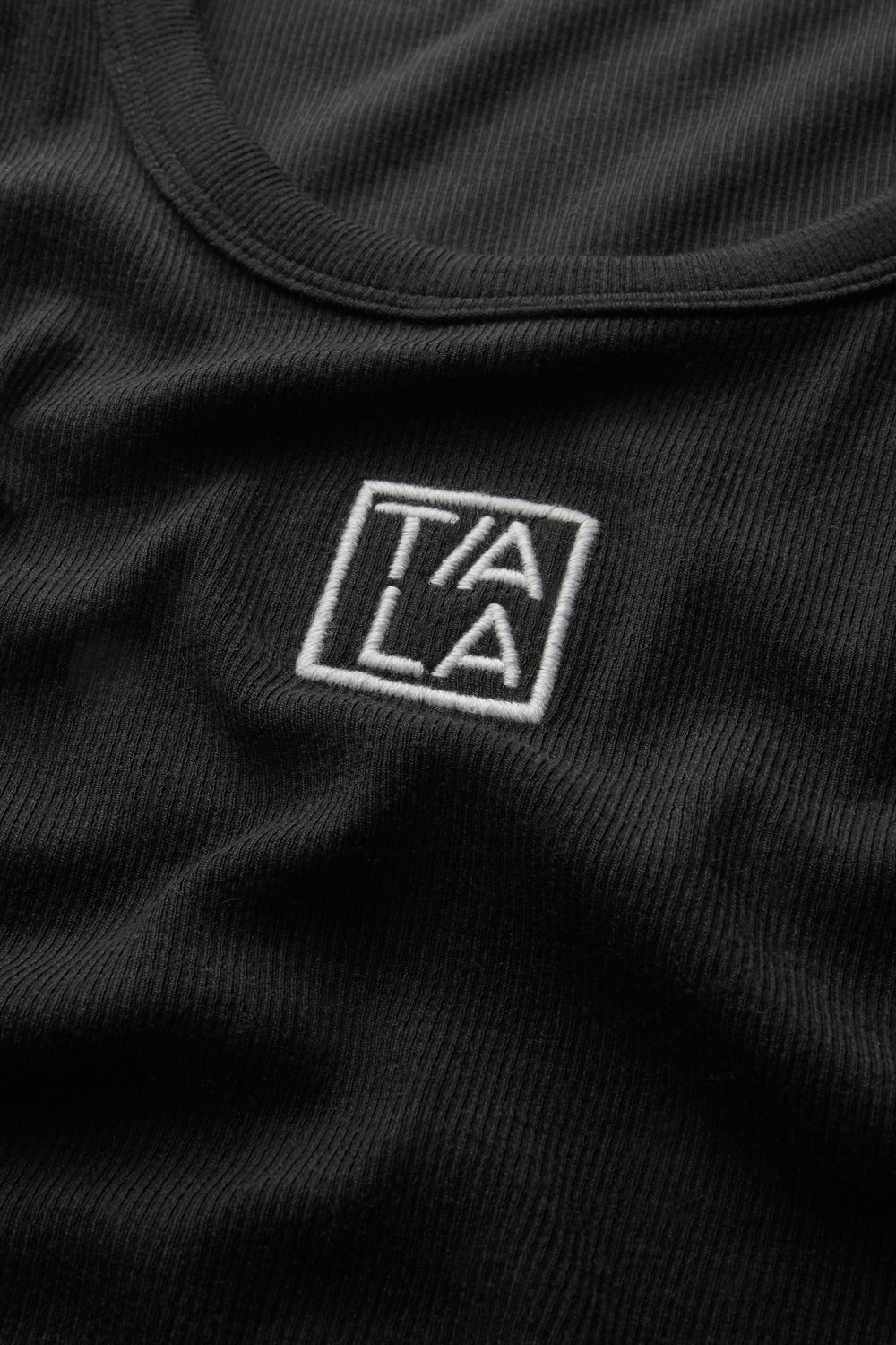 365 Sculpting Lounge Longline Logo Racer Vest - Shadow Black