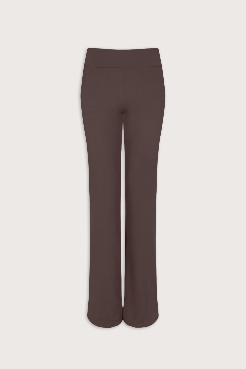 365 Sculpting Lounge Fold Waist Flared Trousers - Espresso