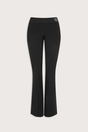 365  Sculpting Lounge Logo Flared Trousers - Shadow Black