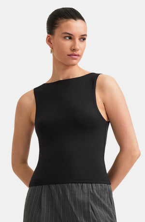365 BOAT NECK TANK - SHADOW BLACK