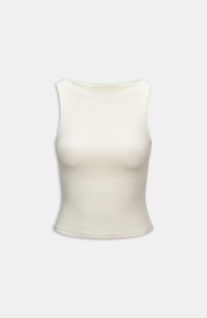 365 BOAT NECK TANK - VANILLA