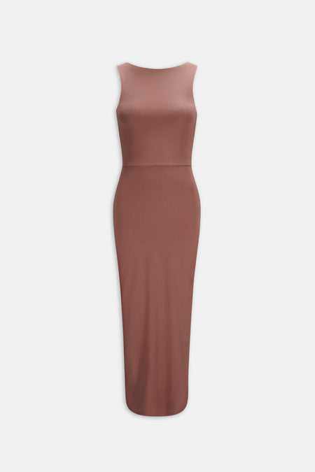365 Open Back Maxi Dress - Clay