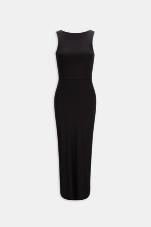 365 Open Back Maxi Dress - Shadow Black