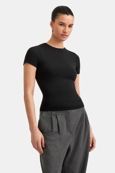 365 Crew Neck Short Sleeve T-Shirt - Shadow Black – TALA