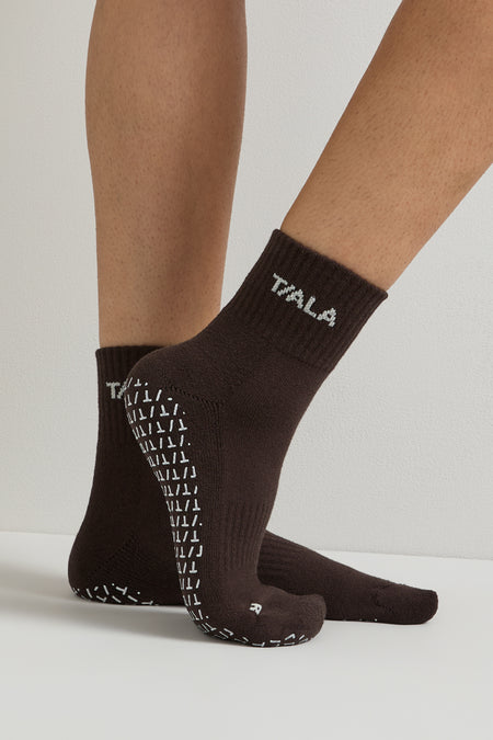 TALA Pilates Grip Socks 2 Pack - Americano & Ivory