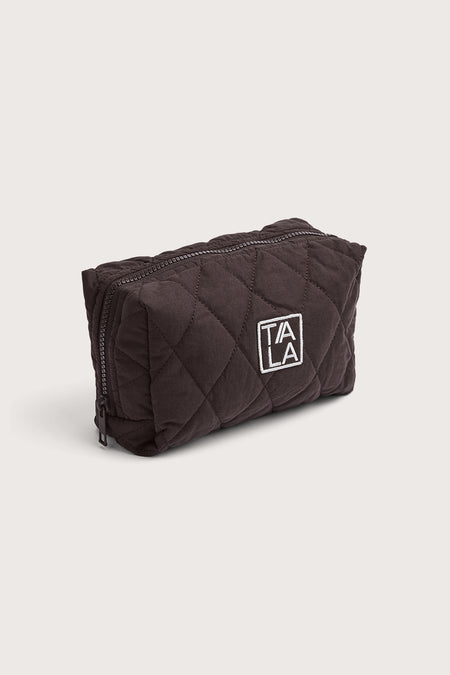 Logo Make Up Bag - Mocha Brown