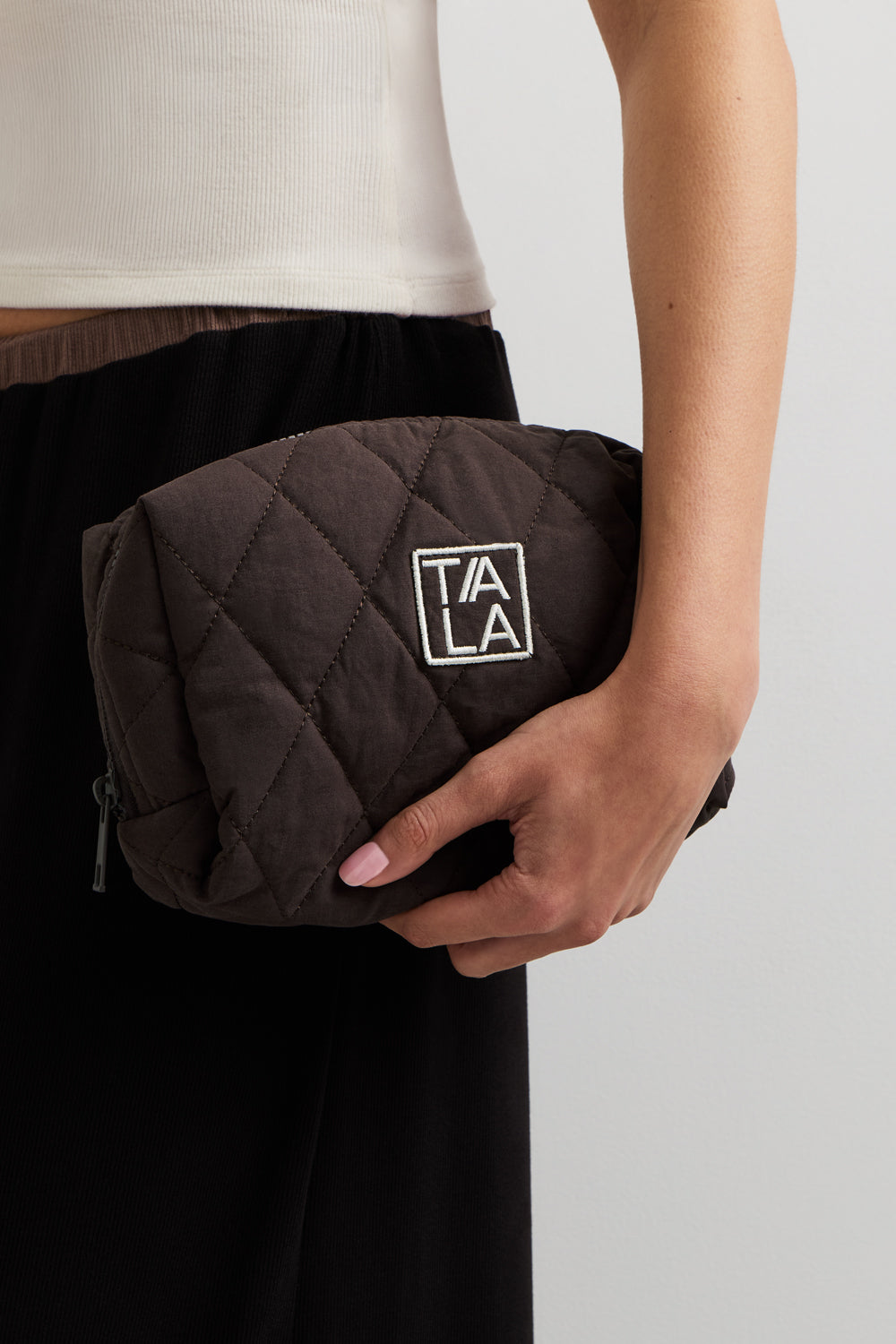 Logo Make Up Bag - Mocha Brown
