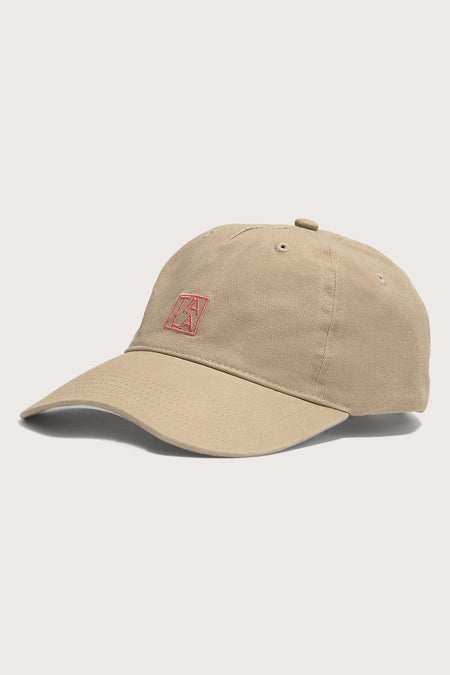 TALA Square Embroidered Logo Cap - Truffle