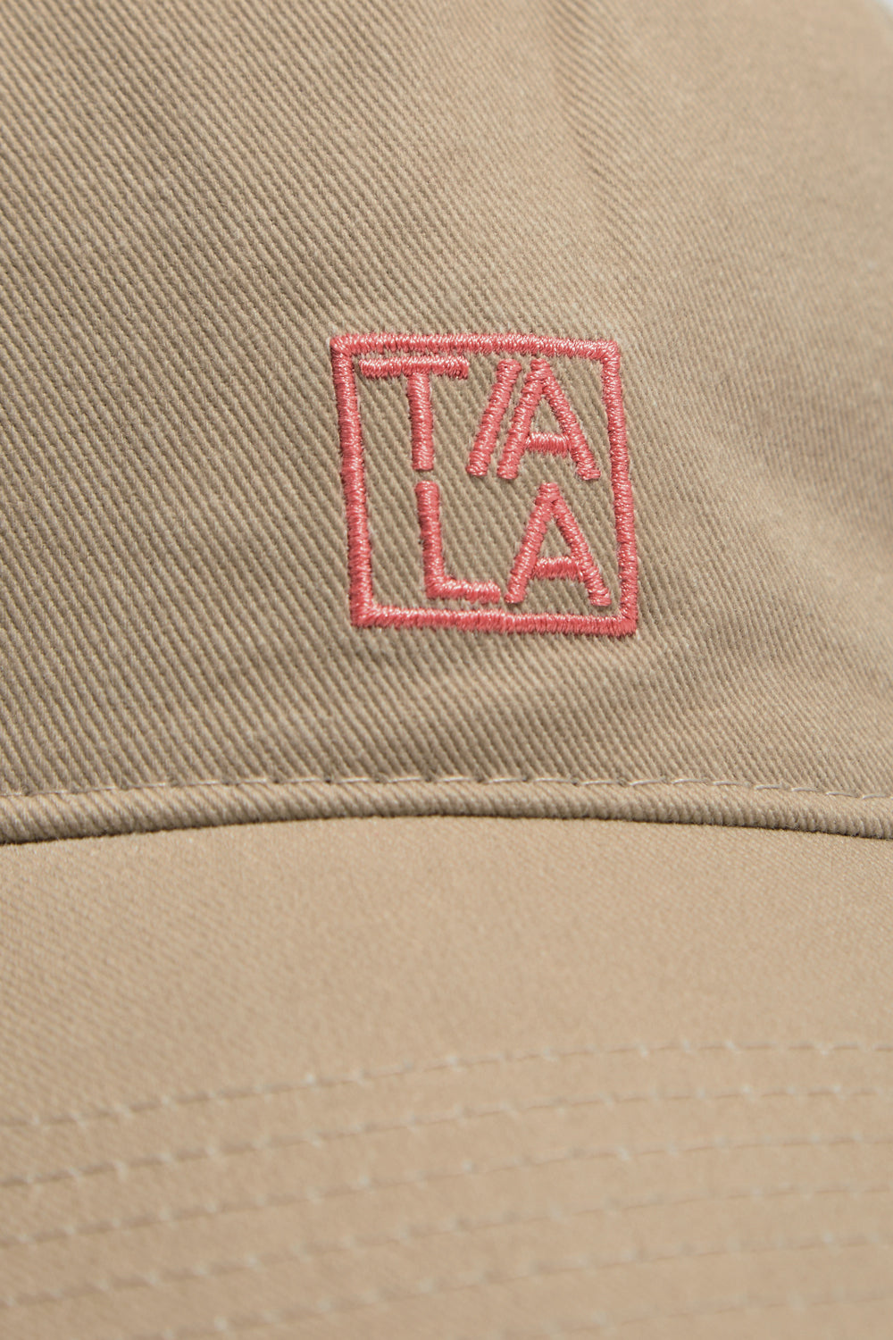 TALA Square Embroidered Logo Cap - Truffle