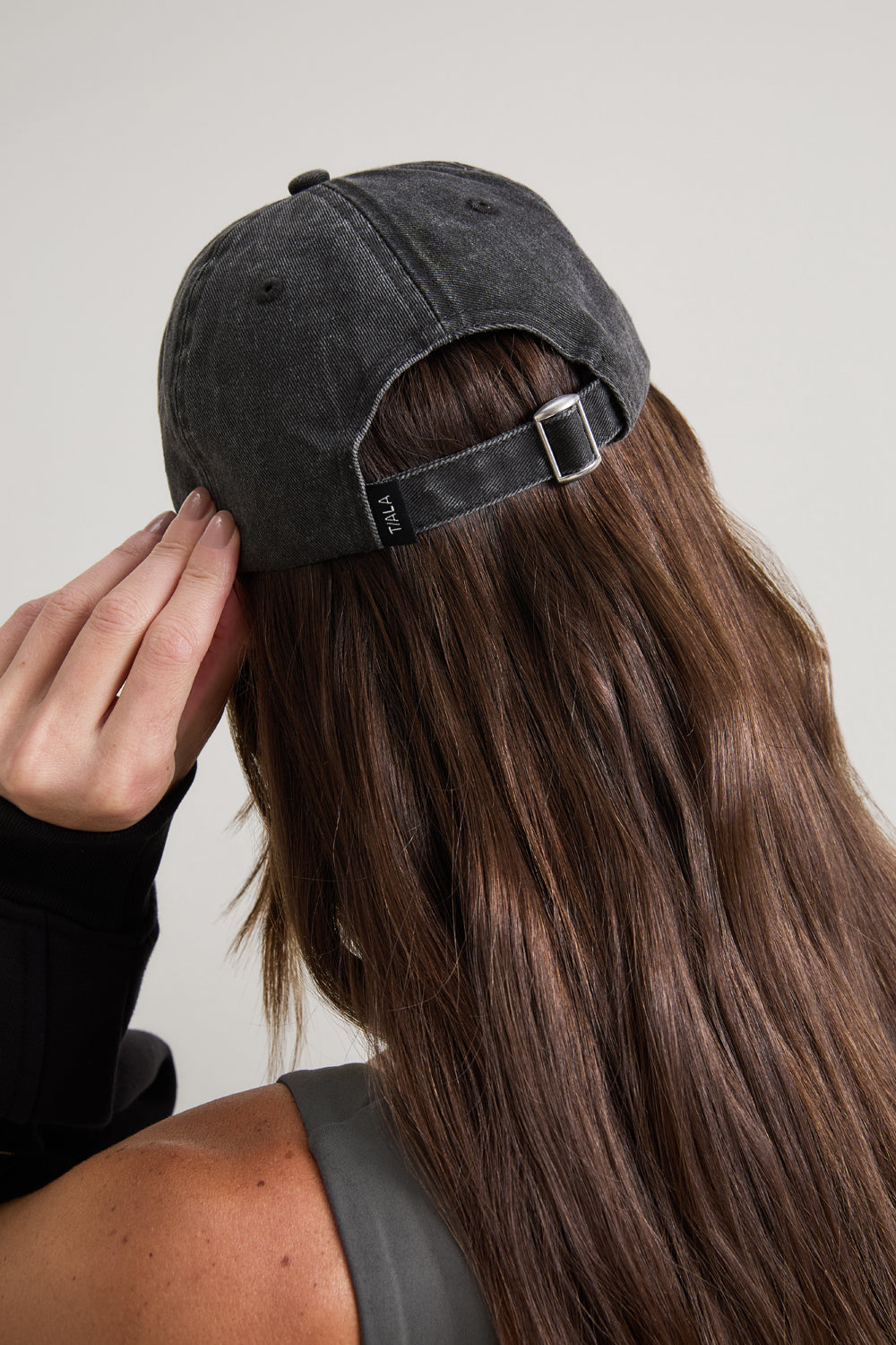 Tala Logo Embroidered Cap - Washed Black