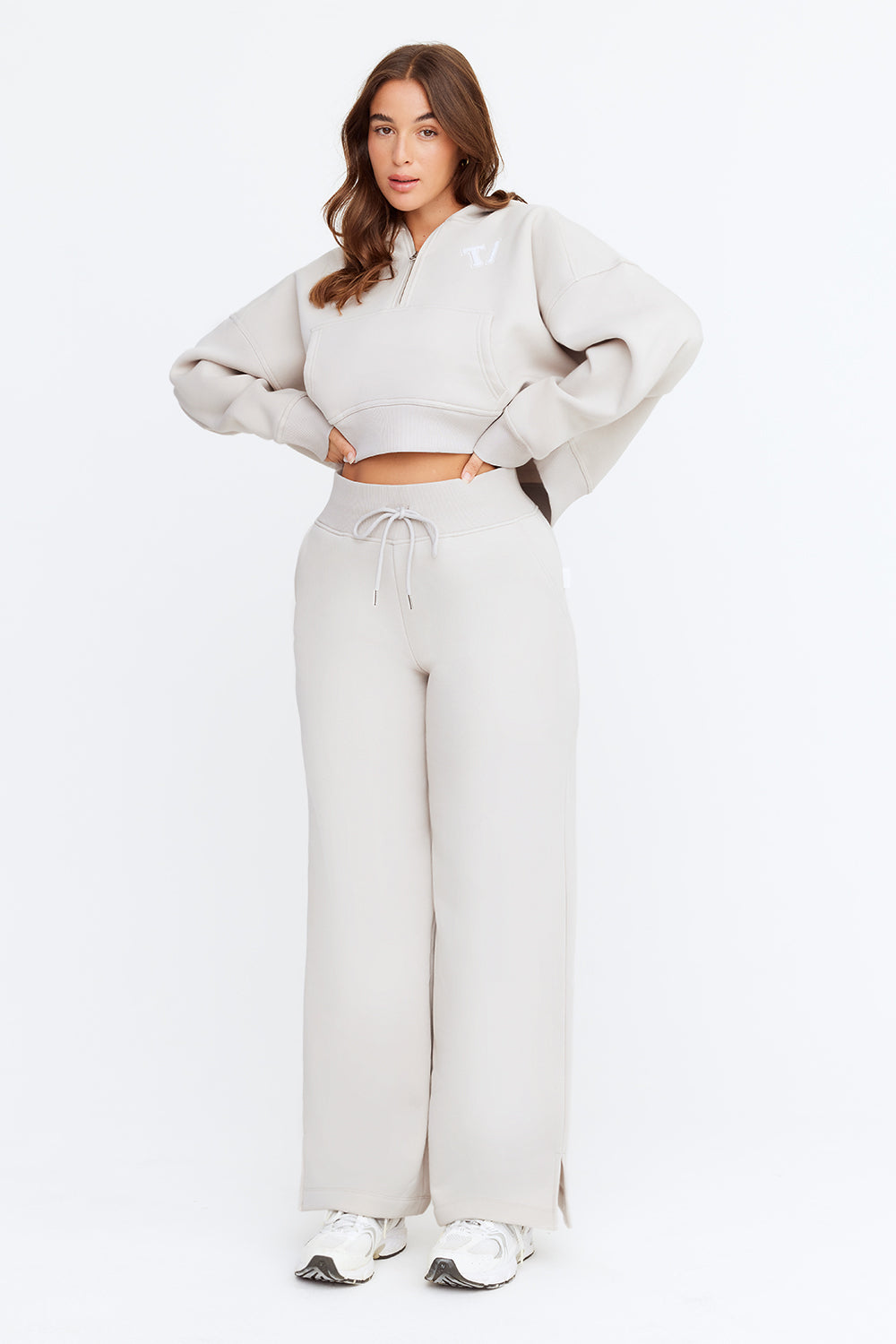 The Quarter Zip + Flare Pants Set