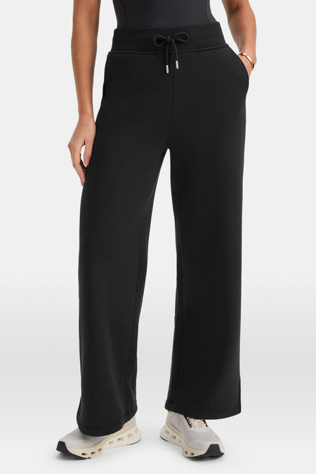 Wide Leg Club Logo Jogger - Black