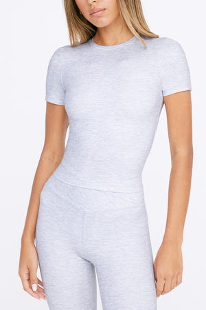 DayFlex Built-In Support Essential T-Shirt - Grey Marl