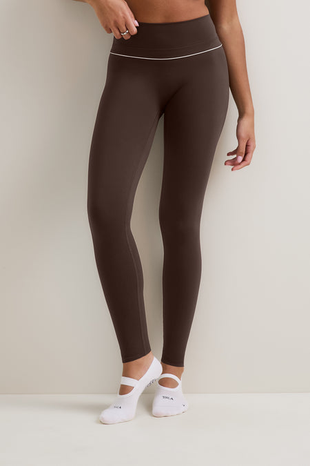 DayFlex Contrast Sweetheart Legging - Chestnut Brown