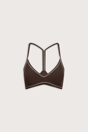 DayFlex Contrast Sweetheart Sports Bra - Chestnut Brown