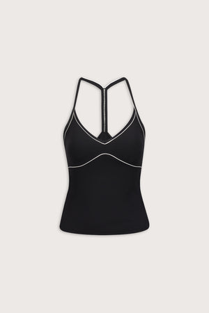 DayFlex Contrast Sweetheart Vest - Shadow Black