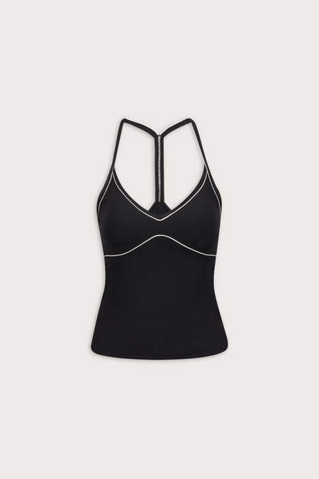 DayFlex Contrast Sweetheart Vest - Shadow Black