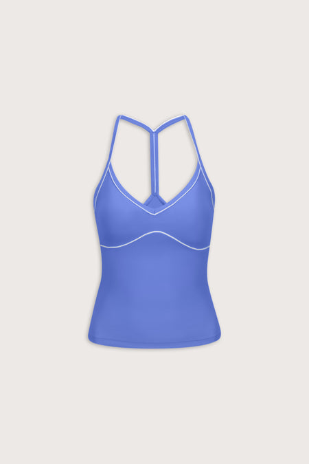 DayFlex Contrast Sweetheart Vest - Iris Blue
