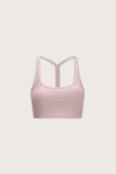 DayFlex Seamed Halter Sports Bra - Blush