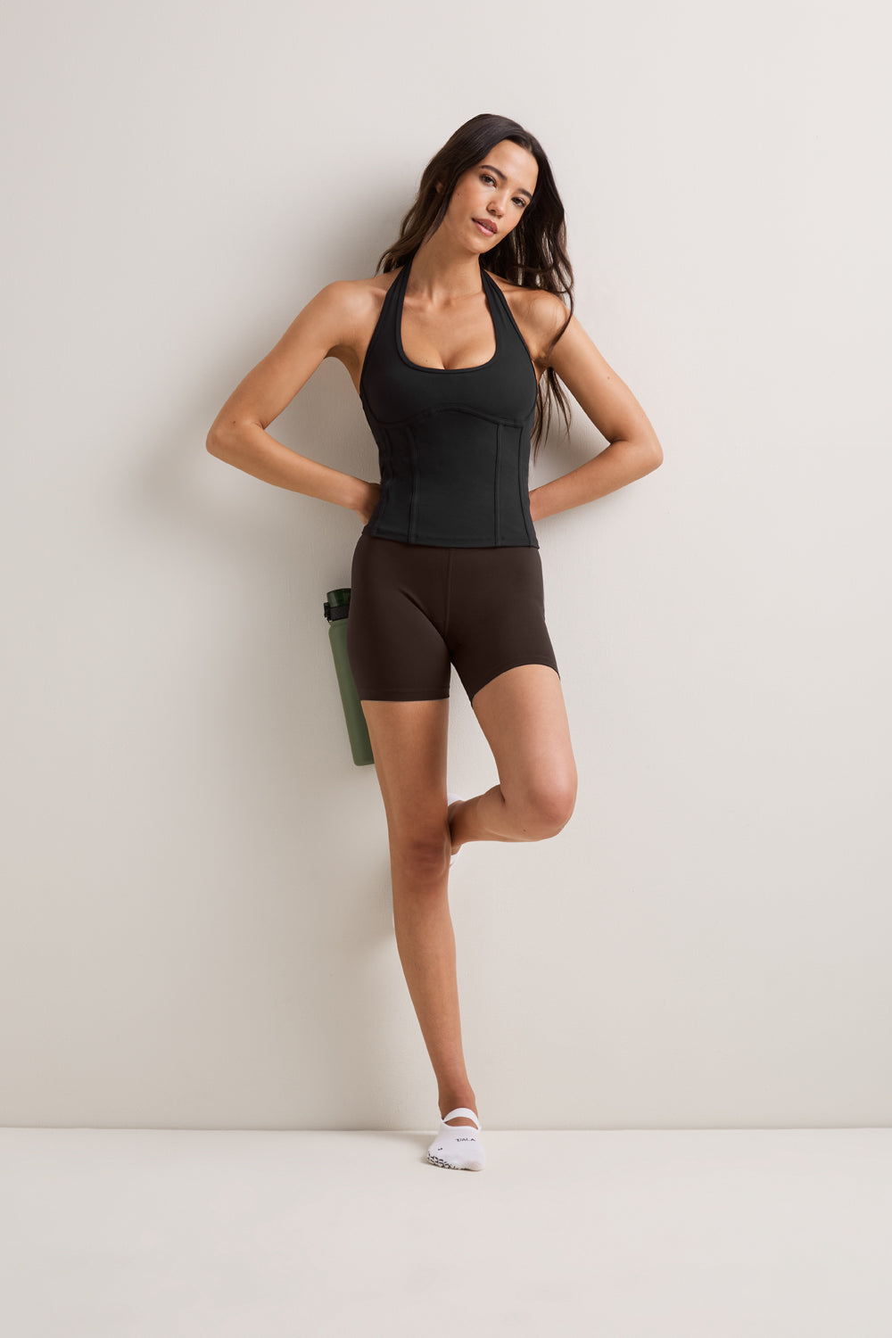 DayFlex Seamed Halter Tank - Shadow Black