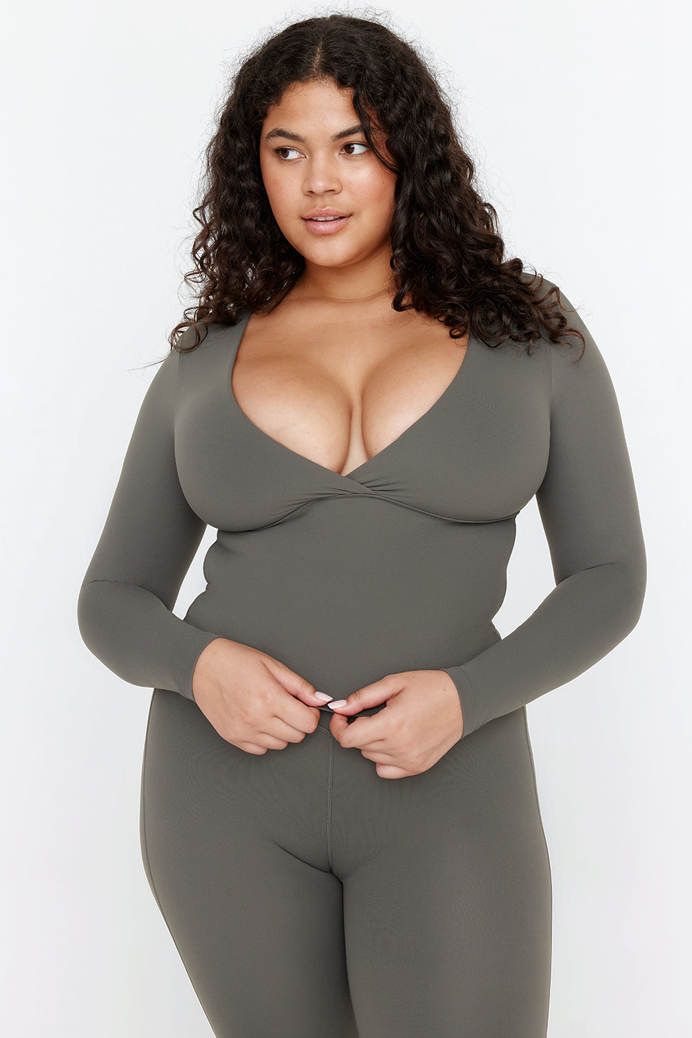 Women's Ribbed Tank Bodysuit - A New Day™ Olive Green L