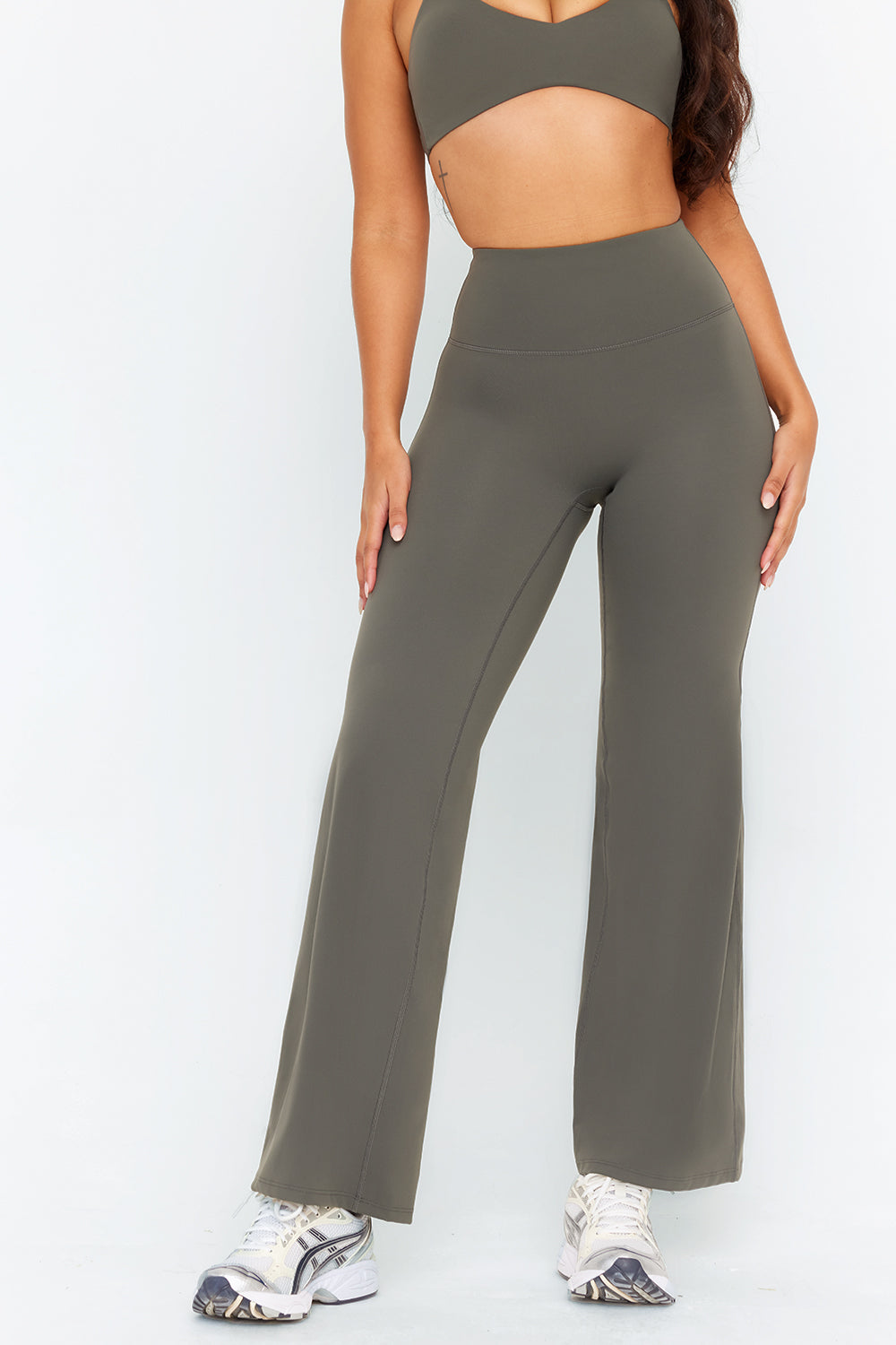 Oalka Wide Leg Pants for Women High Waisted  