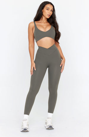 DAYFLEX PUSH-UP SPORTS BRA - DARK OLIVE