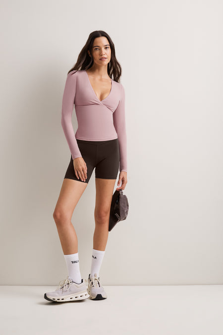DayFlex V Neck Top - Blush