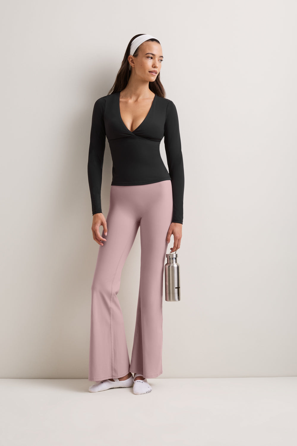 DayFlex V Neck Top - Shadow Black