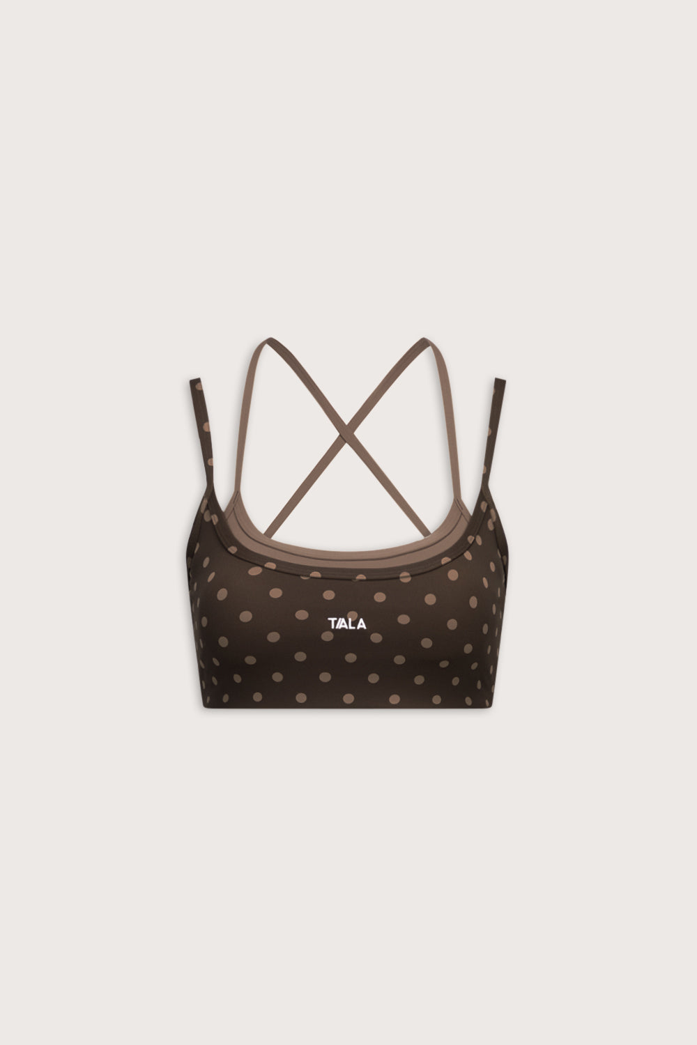 DayFlex Double Layer Sports Bra - Americano Polka Dot