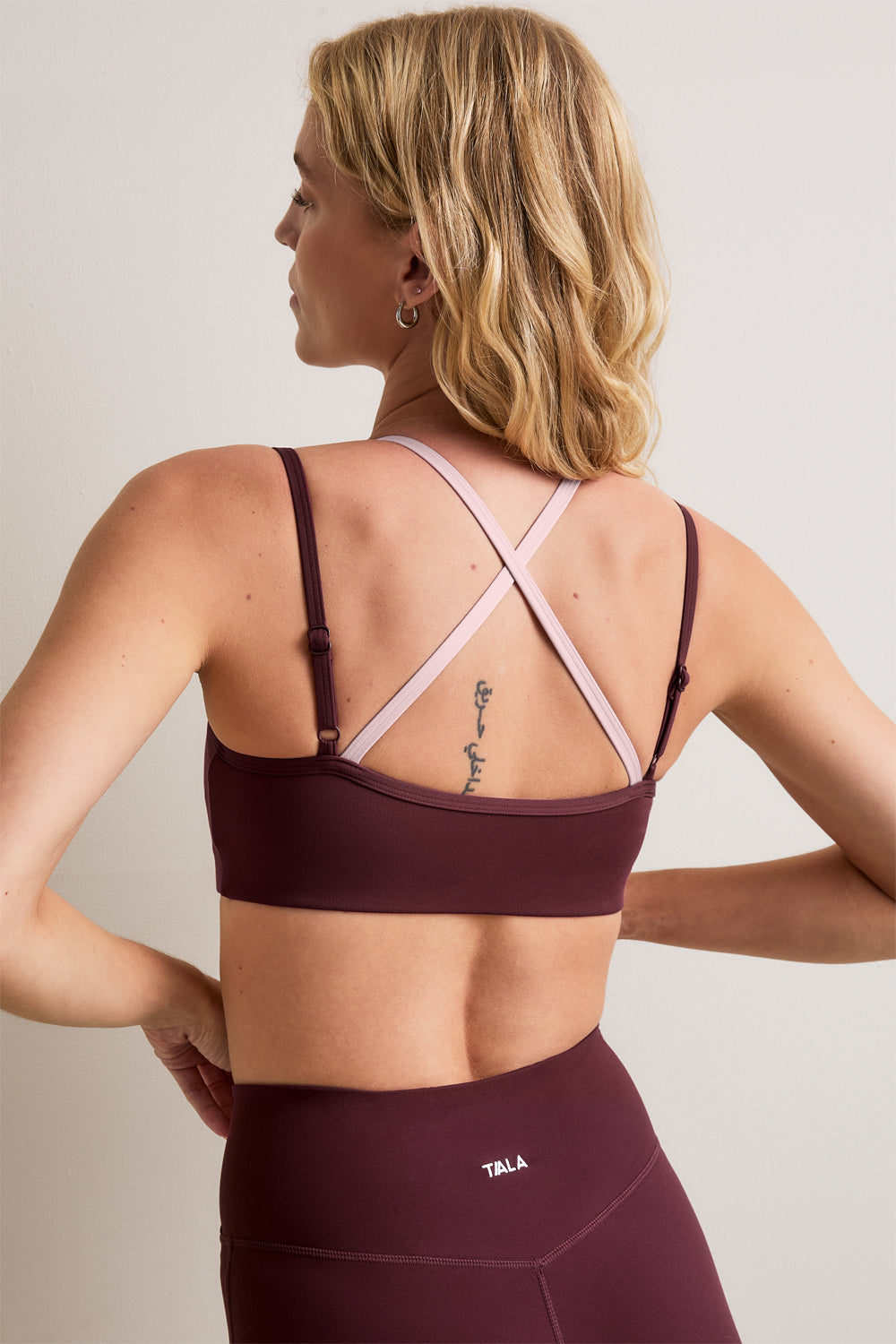 DayFlex Double Layer Sports Bra - Burgundy / Blush