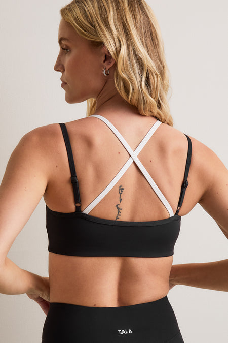 DayFlex Double Layer Sports Bra - Black / Ivory