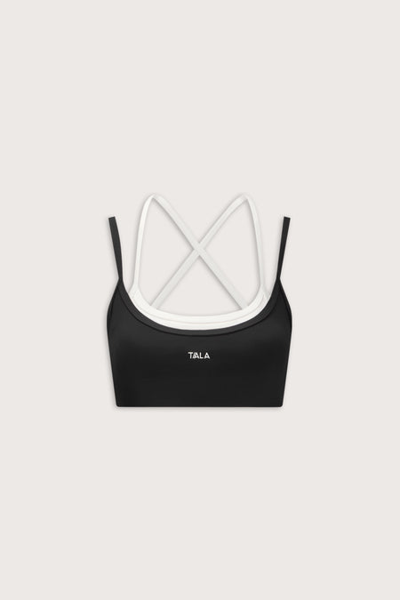 DayFlex Double Layer Sports Bra - Black / Ivory