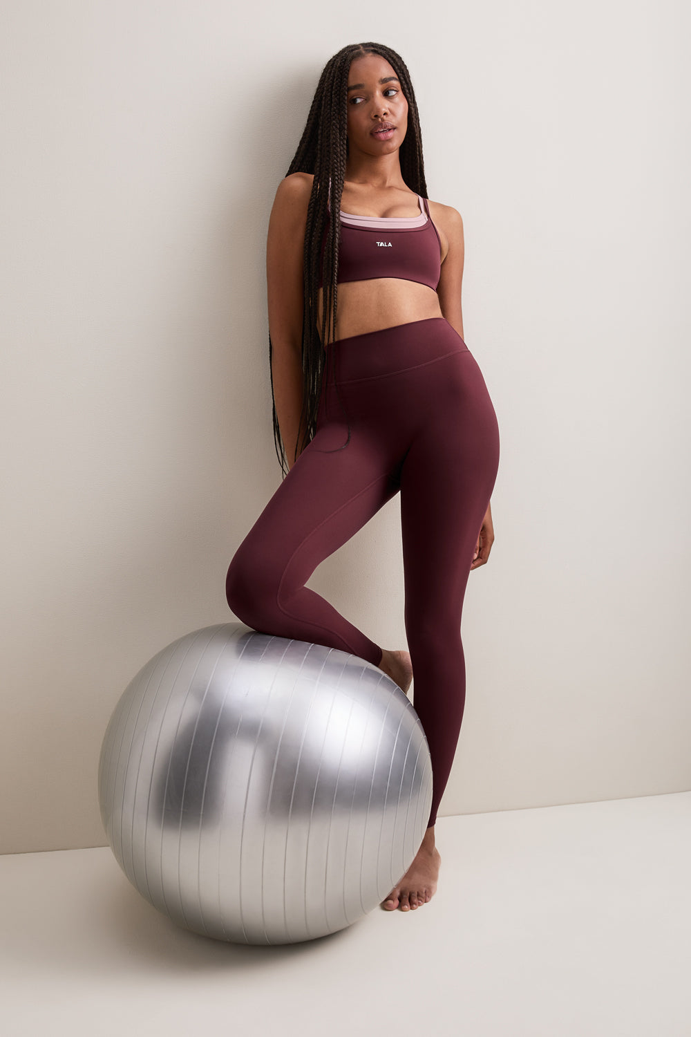 DayFlex High Waist No Front Seam Legging - Burgundy
