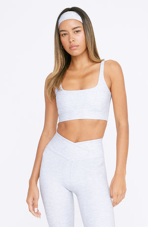 DAYFLEX ESSENTIAL SQUARE NECK SPORTS BRA - GREY MARL