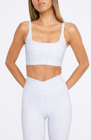 DAYFLEX ESSENTIAL SQUARE NECK SPORTS BRA - GREY MARL