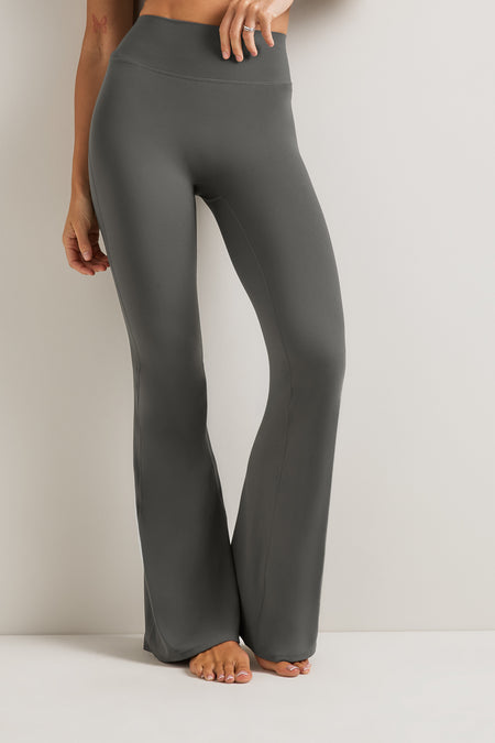 DayFlex High Waisted Flared Yoga Pant No Front Seam - Dark Olive