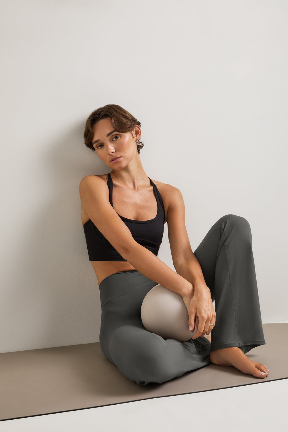 DayFlex High Waisted Flared Yoga Pant No Front Seam - Dark Olive