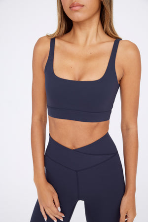 DayFlex Square Neck Sports Bra - Navy