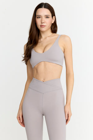 DayFlex Wrap High Waisted Legging - Taupe