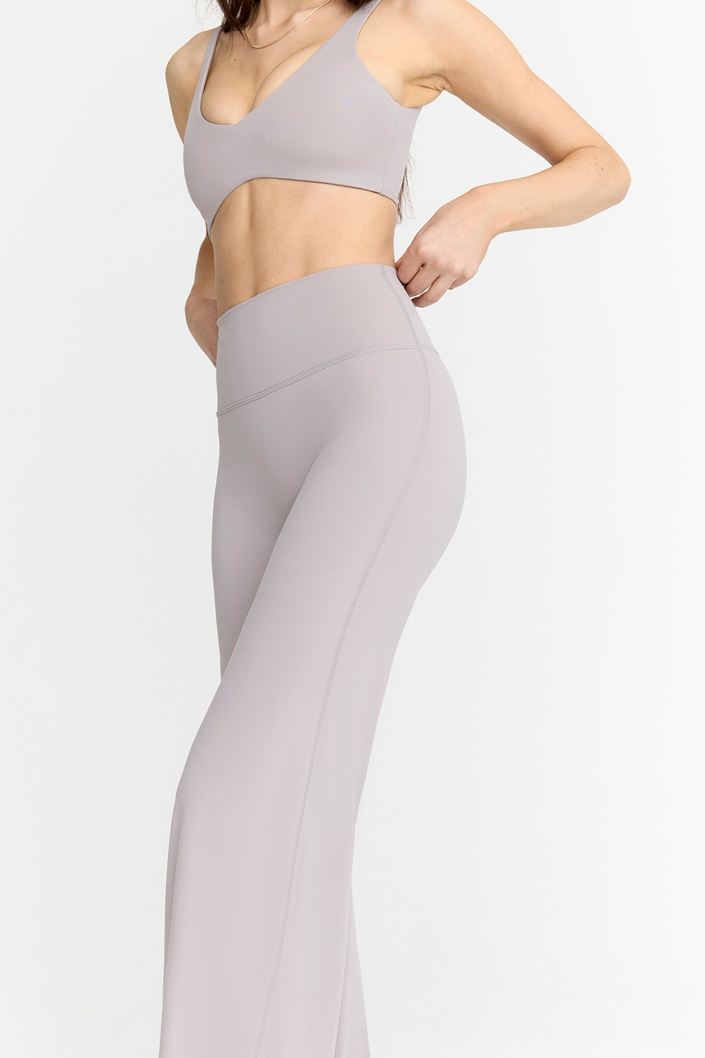 DayFlex High Waisted Flared Yoga Pants - Grey Marl