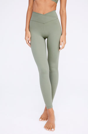 DAYFLEX WRAP HIGH WAISTED LEGGING - VINTAGE KHAKI