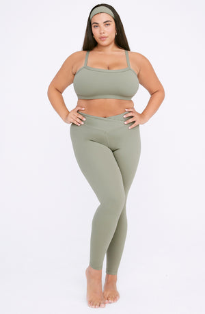 DAYFLEX WRAP HIGH WAISTED LEGGING - VINTAGE KHAKI