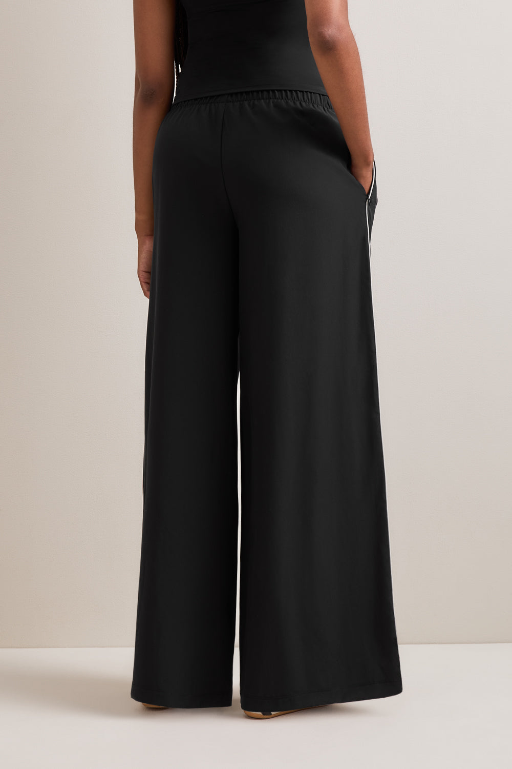 Wide Leg Studio Pant - Black