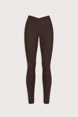 DayFlex Wrap High Waisted Legging - Chestnut Brown