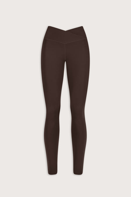 DayFlex Wrap High Waisted Legging - Chestnut Brown